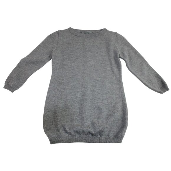 Proenza Schouler Tweed Gray Wool Three Quarter Sleeve Sweater Size Small - Picture 3 of 7